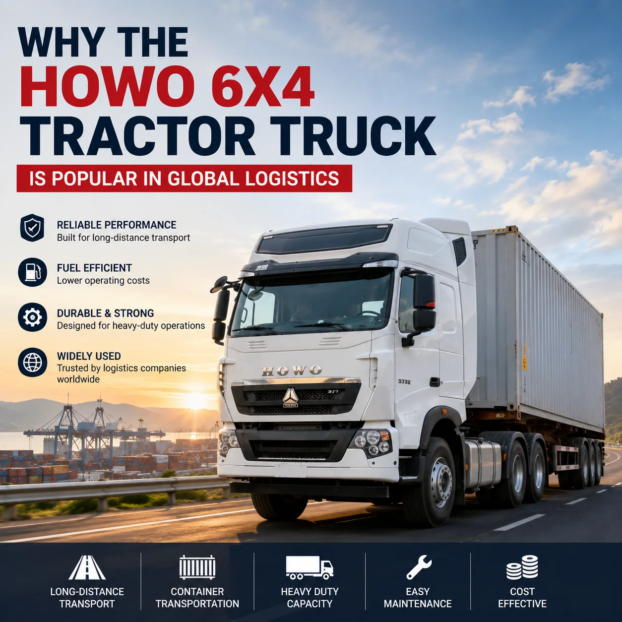 Mengapa Traktor Traktor HOWO 6x4 Popular dalam Logistik Global