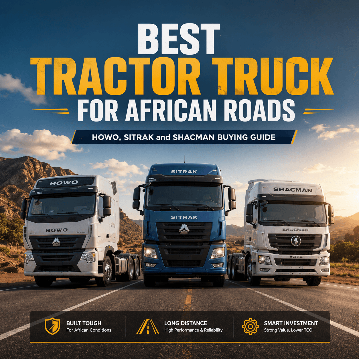 Pinakamahusay na Tractor Truck para sa African Roads: HOWO, SITRAK at SHACMAN Gabay sa Pagbili